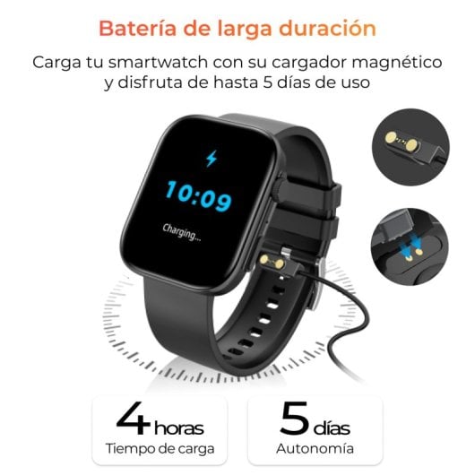 Contact Smartwatch Pantalla IPS 2.01" Negro