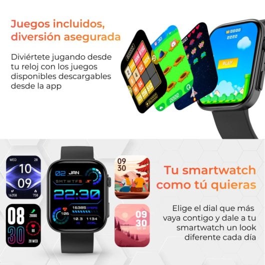 Contact Smartwatch Pantalla IPS 2.01" Negro