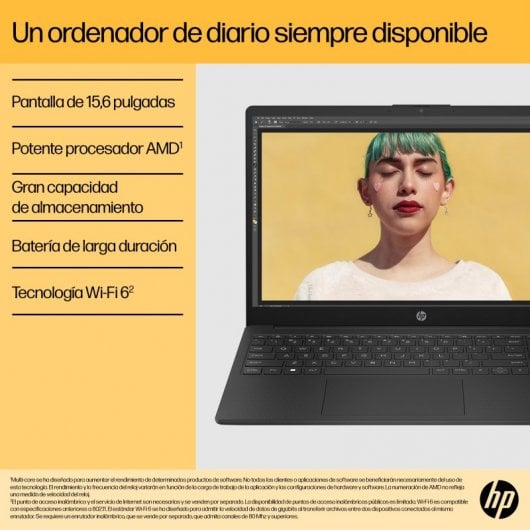 HP 15-FC0014NS AMD Ryzen 3 7320U/8 GB/512 GB SSD/15,6" Blu lunare