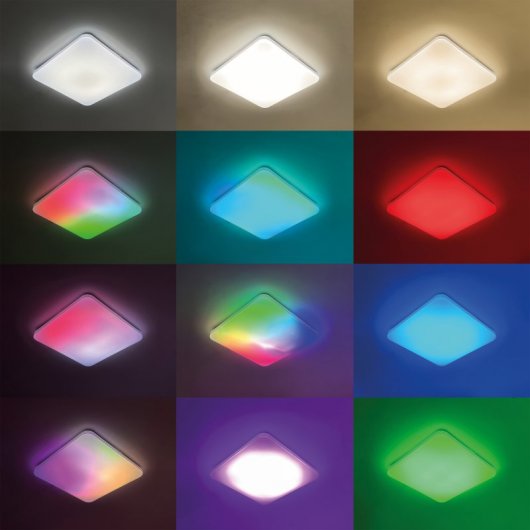 Ksix Twilight Smartled RGBIC plafon 47,5 cm 7700 Lm 70W branco