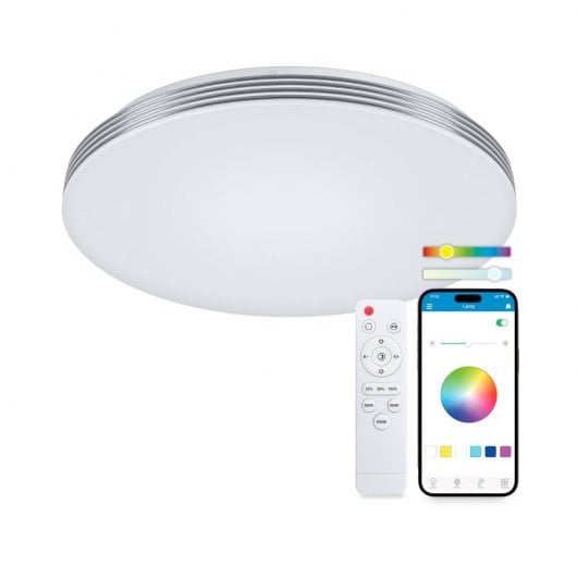 Plafoniera Ksix Boreal SmartLED RGBIC+CCT 5600 Lm 52W Bianco