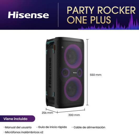 Hisense HP110 systeme de sonorisation Système d'adresse publique autoportant 300 W Noir