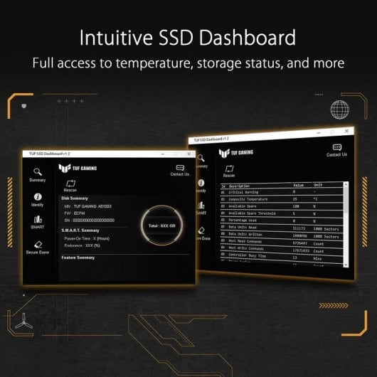 ASUS TUF Gaming AS1000 Disco Rígido Portátil 1TB SSD USB-C 3.2 Gen 2x1 M.2 NVMe® PCIe