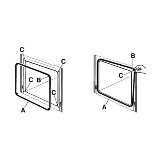 Junta Puerta Horno Goma 490x360mm Bosch Siemens Balay Lynx Neff