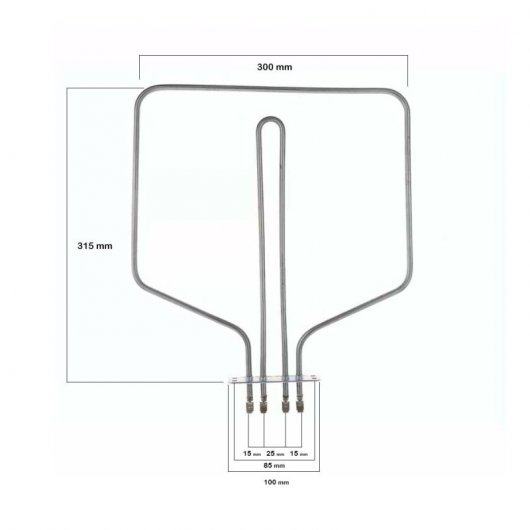 Resistencia Inferior Horno Teka 900/300w - 230/45v 83040745
