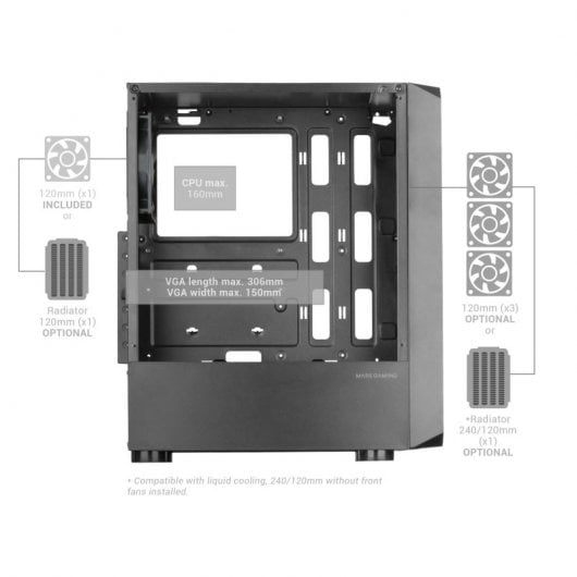 Mars Gaming MC-2000 USB 3.0 Mid-Tower mit schwarzem Fenster