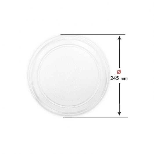Prato Microondas Ø 245mm Universal Liso