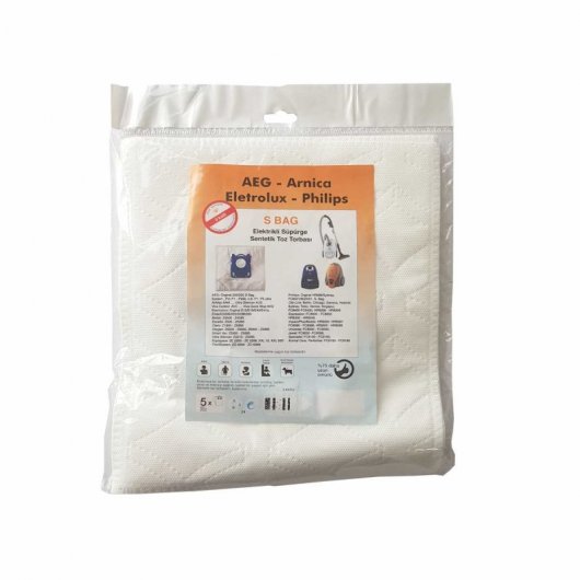Electrolux Bolsas Aspirador Electrolux S-bag Aeg Gr201 Philips Fc8021 E201 E201b (5 Unidades)