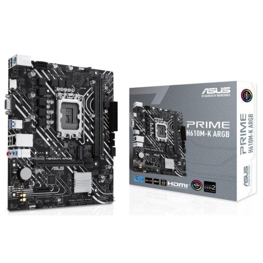 Carte mère ASUS PRIME H610M-K ARGB H610 LGA1700 DDR5 Micro-ATX RGB