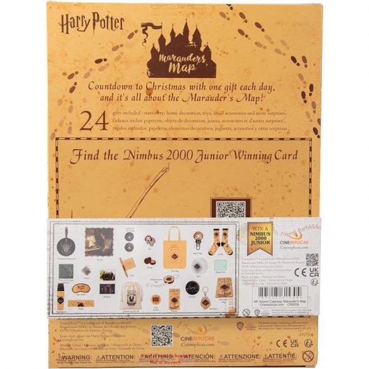 Cinereplicas Calendario de Adviento Harry Potter Mapa del Merodeador