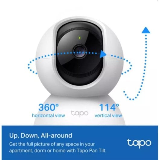 TP Link Tapo Cámara de Vigilancia IP 360º 2K 3MP 2K QHD+3MP INDOOR V2