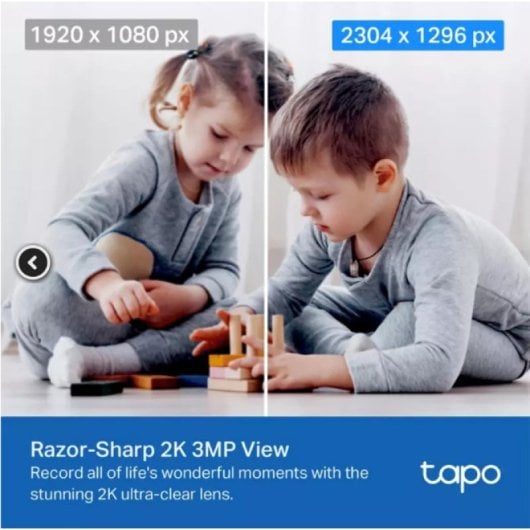 TP Link Tapo Cámara de Vigilancia IP 360º 2K 3MP 2K QHD+3MP INDOOR V2