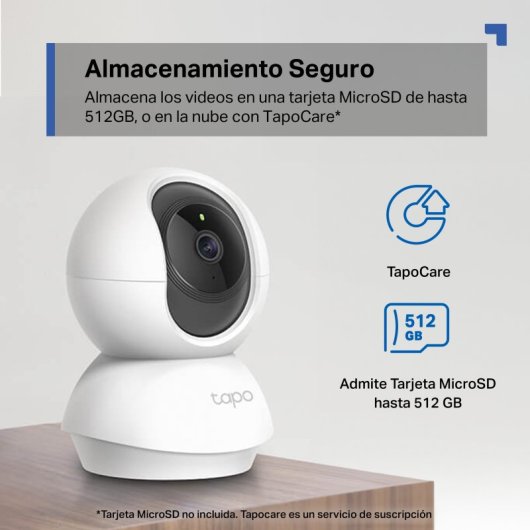 Tapo TC71 Cámara de Vigilancia 360º Interior, 2K 3MP, Detección IA Gratuita, Visión Nocturna