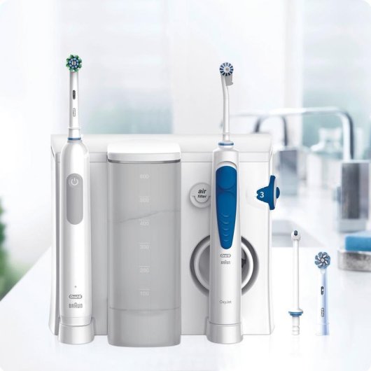 Escova de Dentes Oscilante Rotativo Oral-B Pro Series 1 Oxyjet 3 Modos 1 Cabeça Temporizador Sensor de Pressão