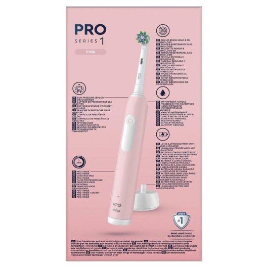 Escova de Dentes Oscilante Rotativo Oral-B Pro Series 1 3 Modos 2 Cabeças Temporizador Sensor de Pressão