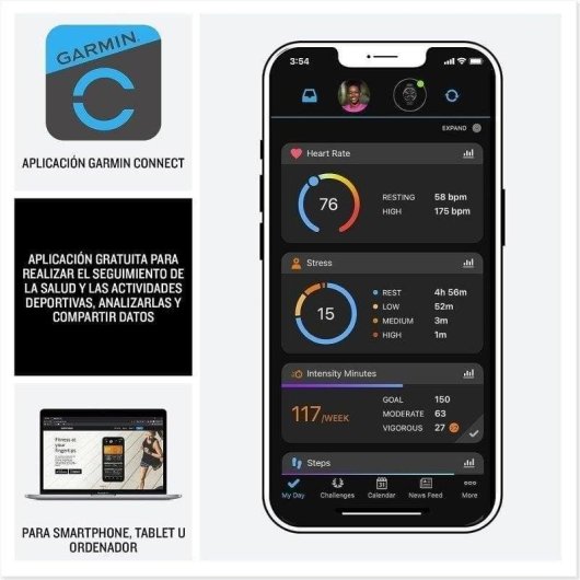 Garmin Venu 3 Bluetooth WiFi GPS NFC 45mm AMOLED Aço Branco Resistente Água 5ATM SpO2