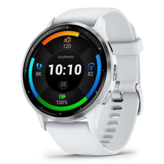 Garmin Venu 3 Bluetooth WiFi GPS NFC 45mm AMOLED Aço Branco Resistente Água 5ATM SpO2