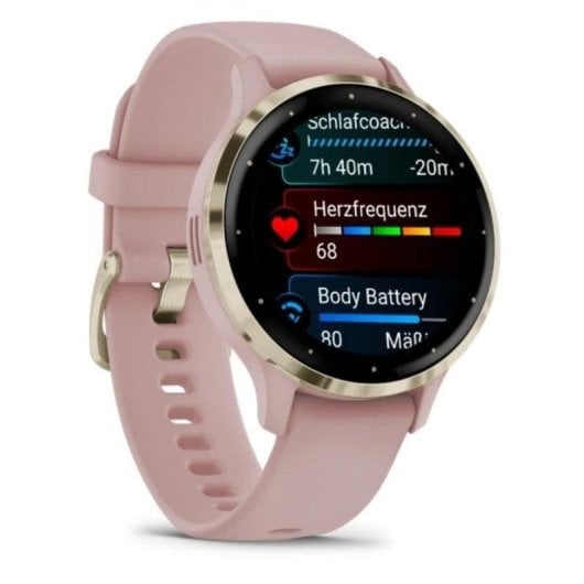 Garmin Venu 3S Bluetooth WiFi GPS 41mm AMOLED Or Rose Taille S/M 5ATM SpO2 Pulsomètre
