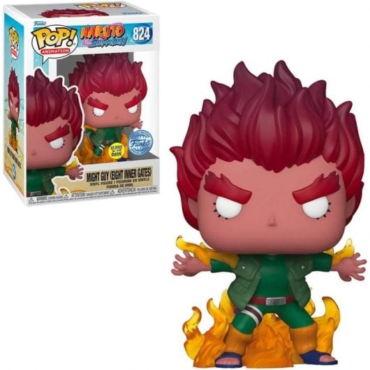 Funko Pop Naruto Shippuden Might Guy Huit portes intérieures brillent dans le noir édition spéciale