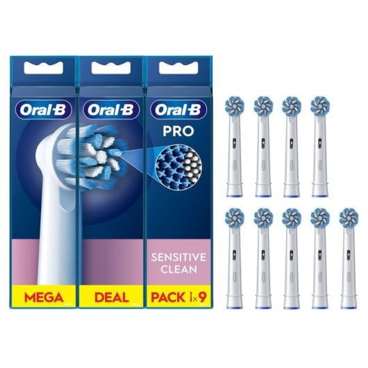 Oral-B Braun Sensitive Clean Pack de 9 Cabezales de Recambio