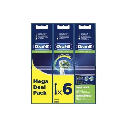 Aufsteckbürste Oral-B CrossAction 6 Einheiten Präzise Reinigung