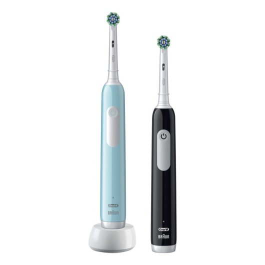 Oszillierende Zahnbuerste Oral-B Pro1 Duo 3 Modi 2 Buerstenkoepfe Drucksensor Timer