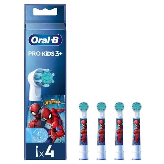 Aufsteckbürste Oral-B Spiderman EB10-4FFS 4 Einheiten Extra Weich Kinder