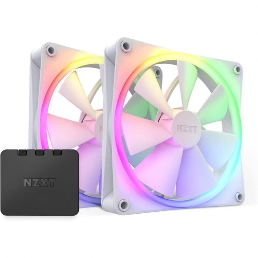 NZXT F140 RGB TWIN Ventoinhas Suplementares 140mm Brancas 2 Unidades