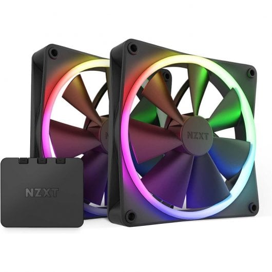 NZXT F140 RGB TWIN Boitier PC, Processeur Ventilateur 14 cm Noir 2 pièce(s)