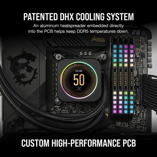 Corsair Dominator CMT64GX5M2B6400C32 module de mémoire 64 Go 2 x 32 Go DDR5 6400 MHz