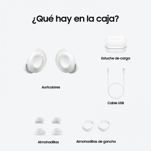 Cuffie Bluetooth Samsung Galaxy Buds FE bianche con cancellazione attiva del rumore