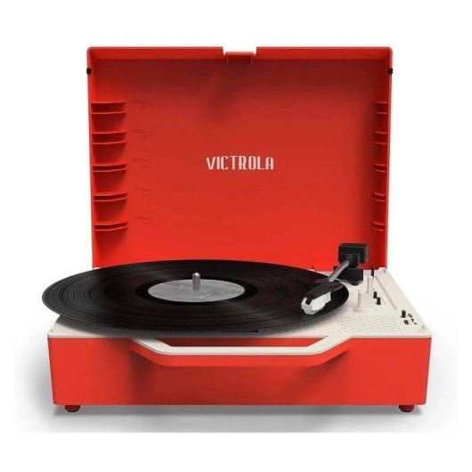 Tocadiscos Victrola Re-Spin Bluetooth Tracção Correia Vinil Altifalante Vermelho