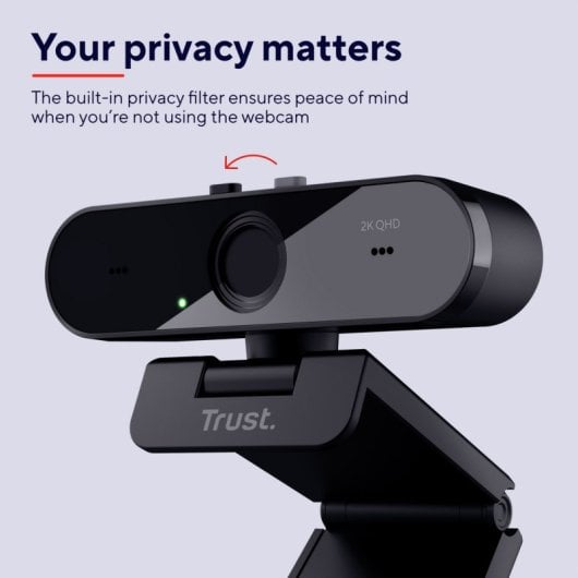 Trust TW-250 Webcam QHD con Enfoque Automático Negra