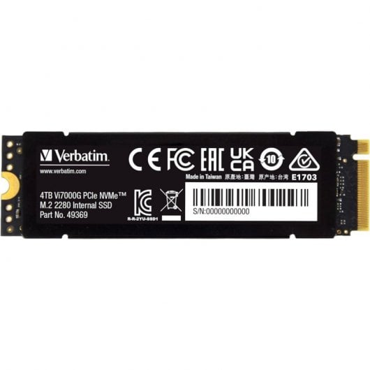 Verbatim Vi7000G 4 TB SSD M.2 PCI Express 4.0 NVMe