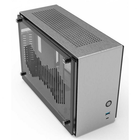 Zalman M2 Mini Silber Mini-Tower gehärtetes Glas USB-C Silber
