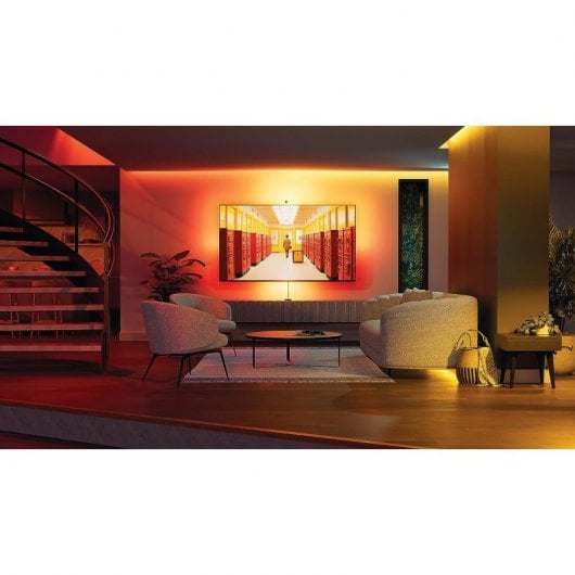 Specchio per schermo 4D Nanoleaf + fotocamera Lightstrip e kit strisce LED per TV da 65".