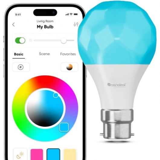 Lâmpada Nanoleaf Essentials A60 Lâmpada LED RGB regulável 9W B22
