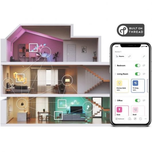 Lâmpada Nanoleaf Essentials A60 Lâmpada LED RGB regulável 9W B22