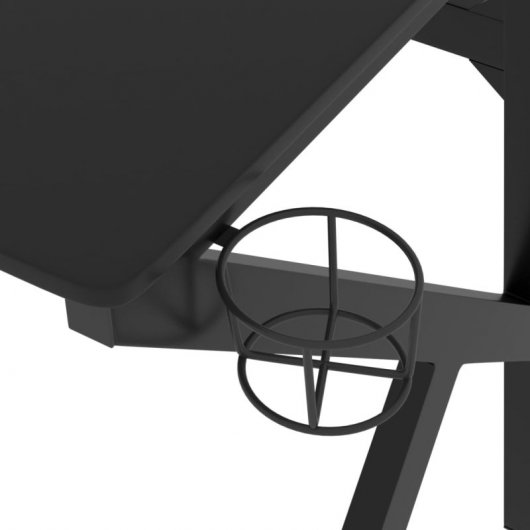 VidaXL Secretária Gaming Pernas Forma K Preta 90x60x75cm