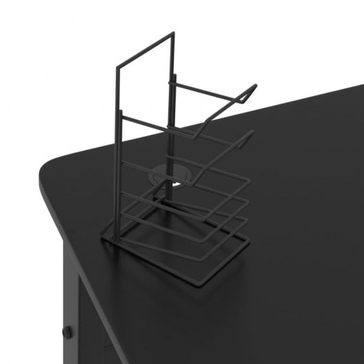 VidaXL Secretária Gaming Pernas Forma K Preta 90x60x75cm