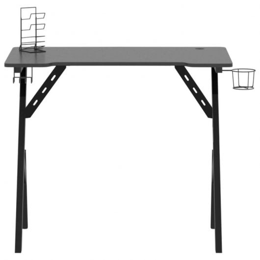 VidaXL Escritorio Gaming Patas Forma Y Negro 90x60x75cm