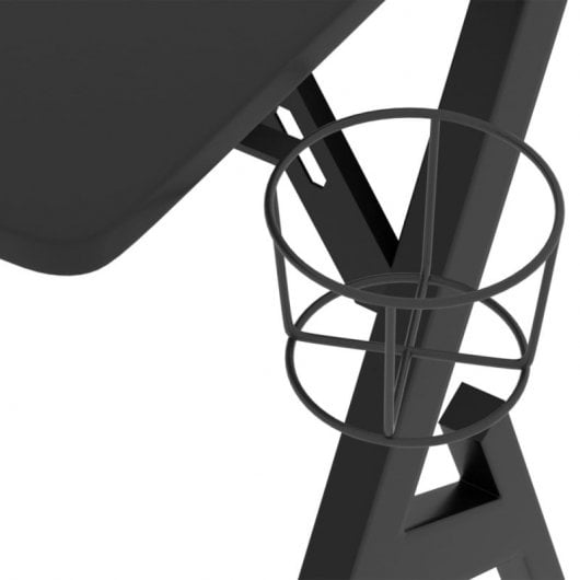 VidaXL Escritorio Gaming Patas Forma Y Negro 90x60x75cm