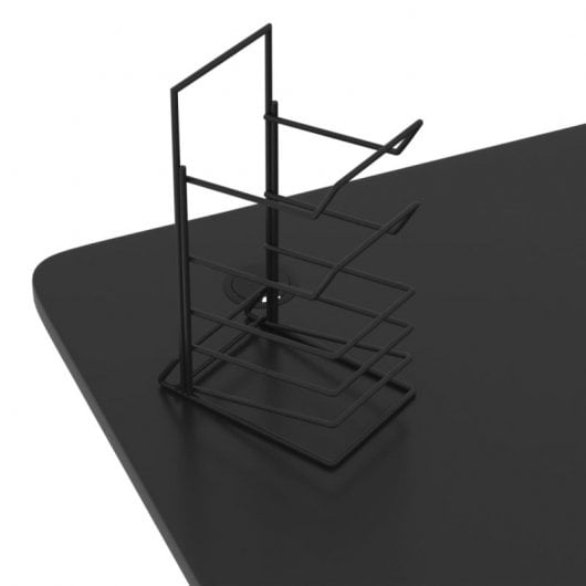 VidaXL Escritorio Gaming Patas Forma Y Negro 90x60x75cm
