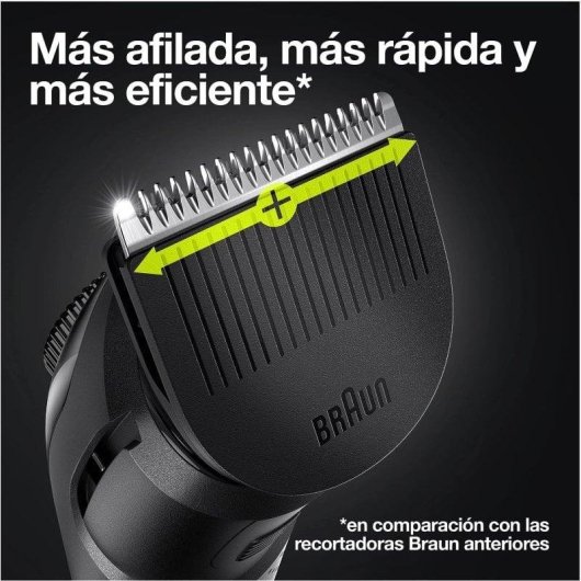 Bartschneider Braun 5 BT5342 Kabellos 100min Nass- und Trockenrasur 39 Einstellungen 2 Aufsteckkämme Schnellladung