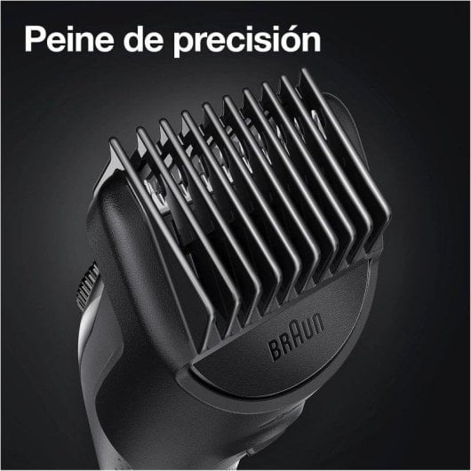 Bartschneider Braun 5 BT5342 Kabellos 100min Nass- und Trockenrasur 39 Einstellungen 2 Aufsteckkämme Schnellladung