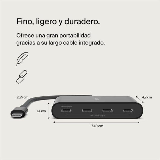 Hub Belkin Connect USB-C com 4 Portas USB-C PD 100W