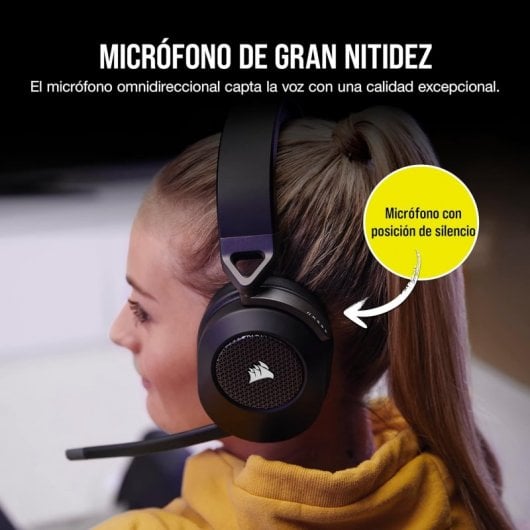 Cuffie da gioco Corsair HS65 Wireless V2 Wireless 7.1 Nere