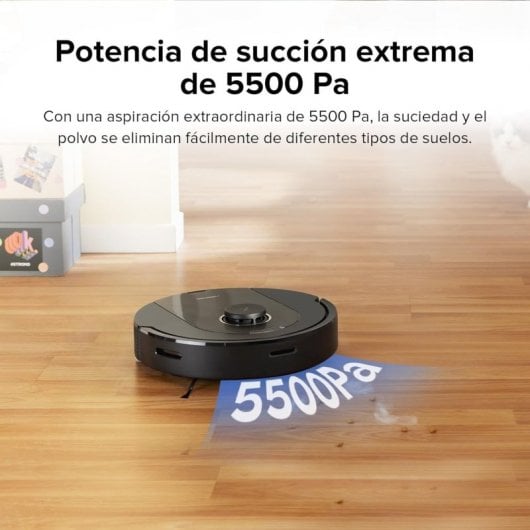 Roborock Q5 Pro+ Robot aspirapolvere nero + Stazione di svuotamento automatico