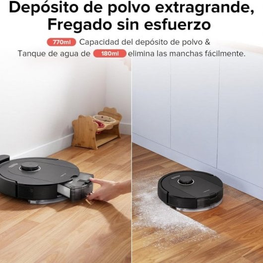 Roborock Q5 Pro+ Robot Aspirador Negro + Estación de Vaciado Automático