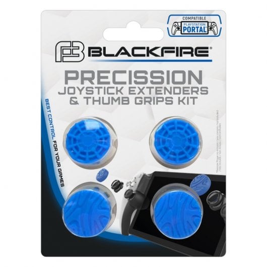 Blackfire Precision Thumbgrips Kit 8 in 1 di estensori e impugnature per joystick per lettore remoto del portale PS5